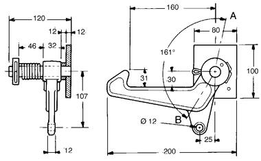 Zinc plated steel complete large model of locking bucket, as illustrated (2)