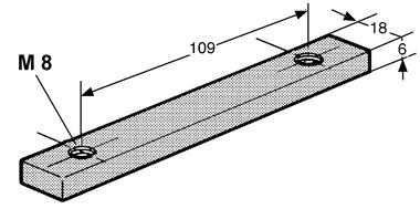 Zinc plated steel brace for dropside hinge (2)