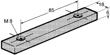 Zinc plated steel brace for dropside hinge (2)