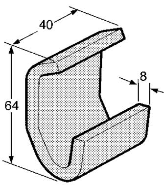 Self colour steel bracket for hinges 3543621 S