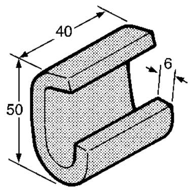 Soporte sólo de acero bruto, se monta con la articulación 3543637 (1)