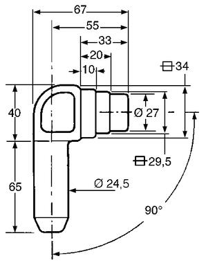 End fitting for tilt cross members, self colour steel (2)