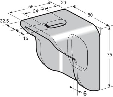 Self colour steel mounting bracket (2)