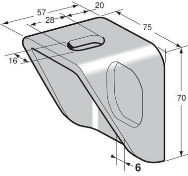 Self colour steel mounting bracket (2)