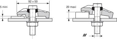 Ensemble bride pivotante de fixation pour porte-palette et chassis (2)