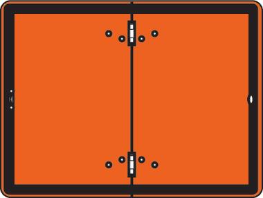 Aluminium identification plate 300 x400 x 1,50 mm, vertical folding