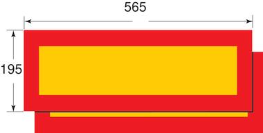 Juego de 2 adhesivos ECE 70-01RF (Enmienda 01) para remolque > 6 toneladas