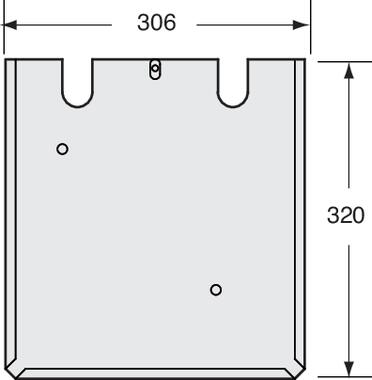 Halterung aus verzinktem Stahl, ADR2009, für Schild 300 x 300 mm (1)