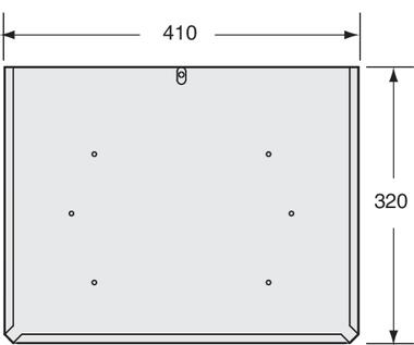 Soporte acero cincado, ADR2009, para placa 300x400 mm