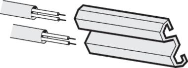 Kabeldurchführung, PVC weiß