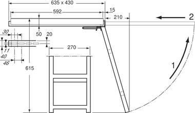 Escalera plegable, 2  escalones (2)