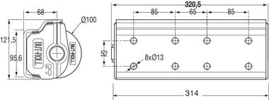 Butoir horizontal à 2 rouleaux cylindriques BUT-ROLL H2-130 (2)