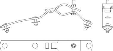 Zinc plated steel fixing collar for mudguard (2)