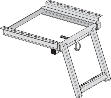 Galvanised steel folding step