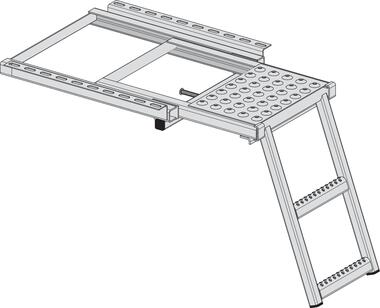 Drabinka składana z wysuwanym pomostem (1)
