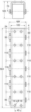 Butoir vertical à 5 rouleaux cylindriques BUT-ROLL V5-80 (2)