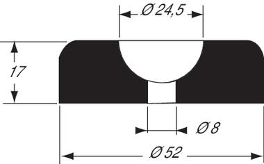 Butées Caoutchouc Ø52 mm (2)