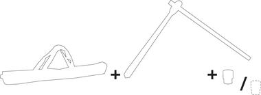 Complete crank-handle = cloth bag + crank-handle + socket(s) (1)