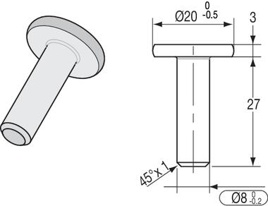 Pasacables soldable, acero bruto (1)