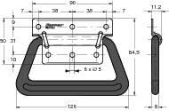 Asa acero inox con manilla plástico negro, sin muelle (2)