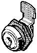 Half turn lock with same key number, max : 6 mm (1)