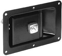 Key operated bonnet lock, black epoxy steel (1)