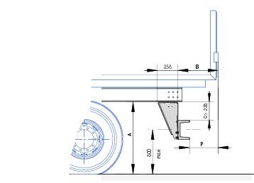 BAF Barra antiempotramiento aluminio con soporte de luces integrado 145 x H240 (2)