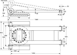 Lifting arm, power 10 t