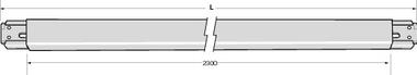 Shoring bar, self colour aluminium (2)